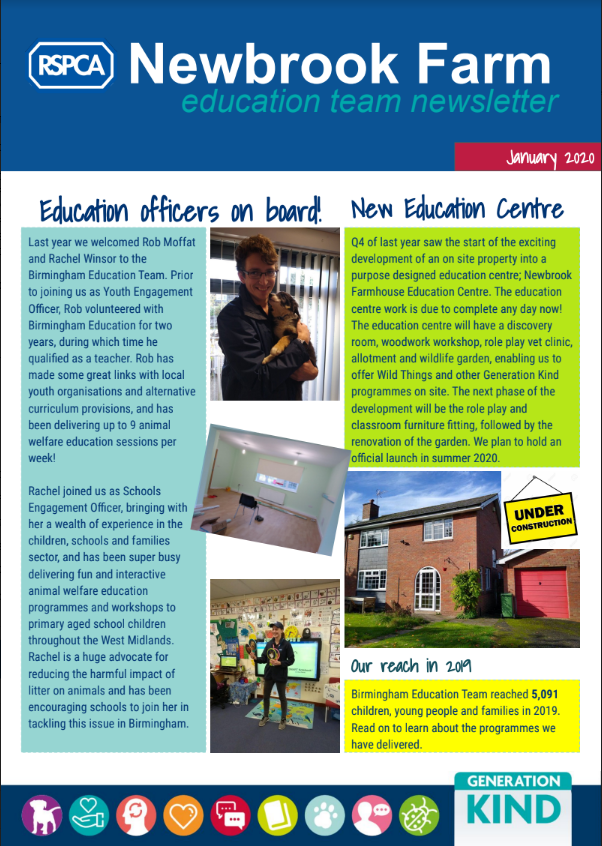 Newbrook Farm Education Team Newsletter