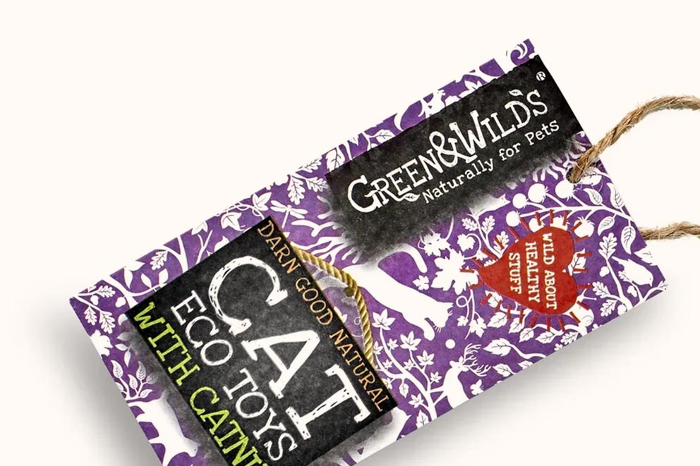 Green and Wilds eco toy with catnip.