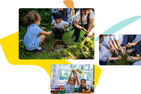 Children learning about animals and wildlife at school